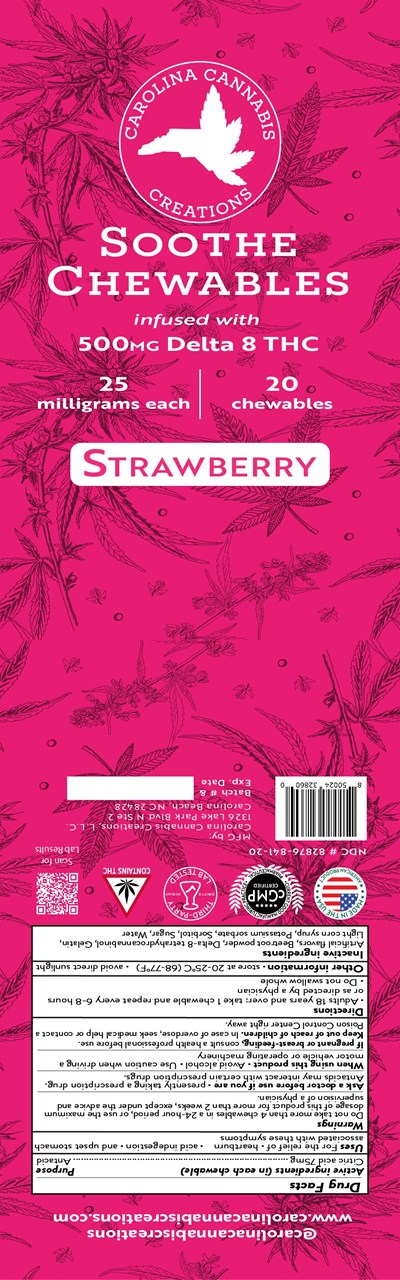 Bag Label (Delta 8 Chewable Strawberry Pouch Gelatin)